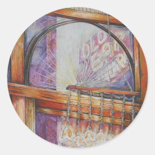 Pegatina Redonda Todos Somos Meses Volando A La Misma Luz.