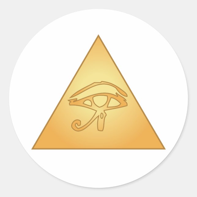Pegatina Redonda Todos viendo el ojo/ojo de Horus: (Anverso)