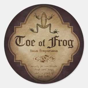 Pegatina Redonda Toe of Frog Apothecary
