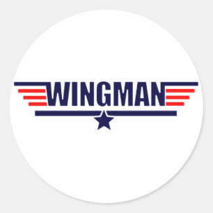 Pegatina Redonda Tog Gun Wingman