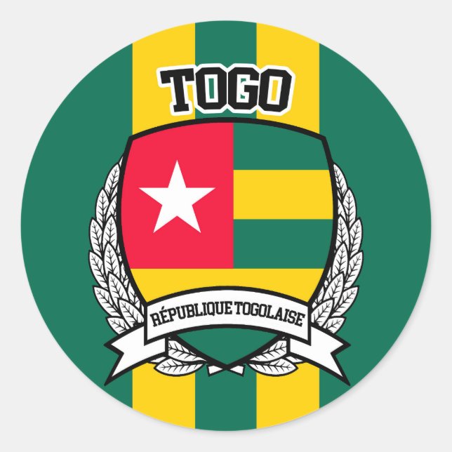 Pegatina Redonda Togo (Anverso)