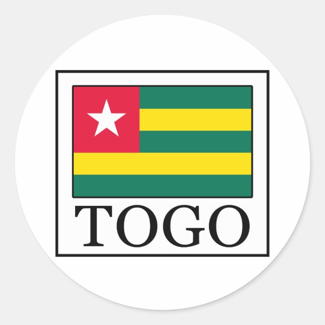 Pegatina Redonda Togo (Anverso)