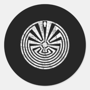 Pegatina Redonda Tohono O'Odham En El Maze