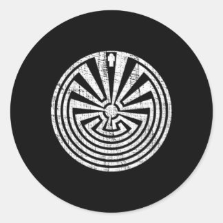 Pegatina Redonda Tohono O'Odham En El Maze