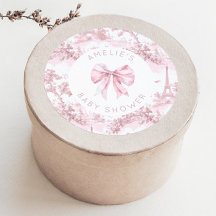 Toile de Jouy París Lazo Rosa Baby Shower