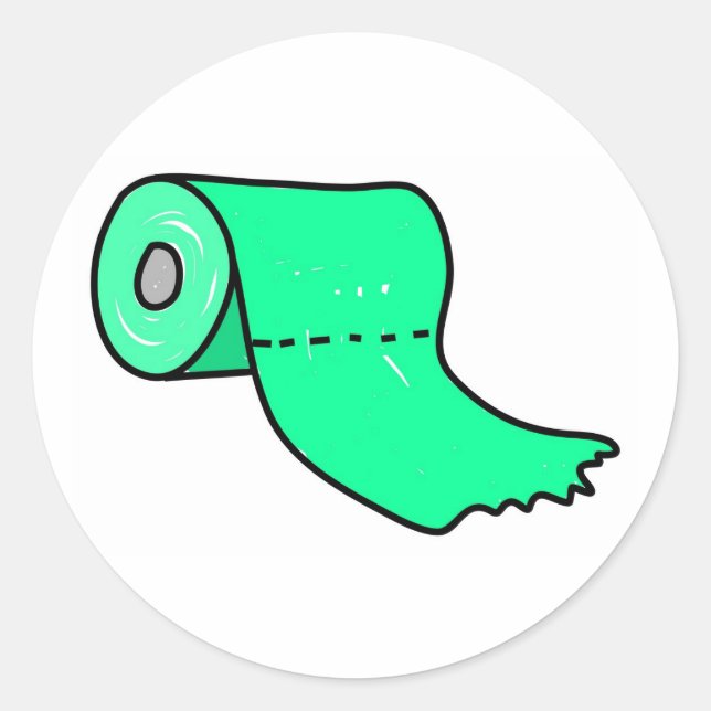 Pegatina Redonda Toilet Roll (Anverso)