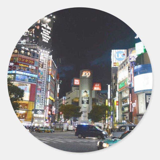 Pegatina Redonda Tokio (Anverso)
