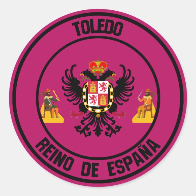 Pegatina Redonda Toledo Round Emblem (Anverso)