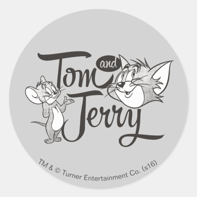 Pegatina Redonda Tom And Jerry | Tom And Jerry Looking Sweet (Anverso)