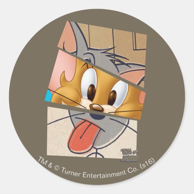 Pegatina Redonda Tom And Jerry | Tom And Jerry Mashup (Anverso)