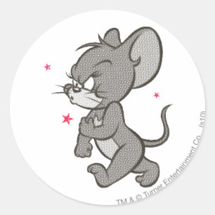Pegatina Redonda Tom and Jerry Tough Mouse 1