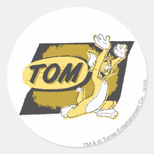 Pegatina Redonda Tom Chasing