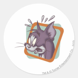 Pegatina Redonda Tom Scaredy Cat