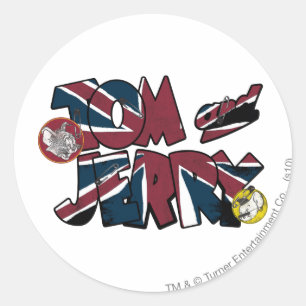 Pegatina Redonda Tom y Jerry UK Overload 2