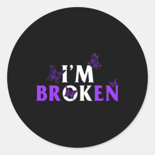 Pegatina Redonda Toma de conciencia sobre la sobredosis de medicame