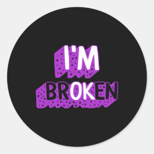 Pegatina Redonda Toma de conciencia sobre la sobredosis de medicame