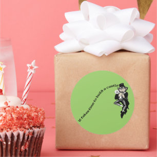 Pegatina Redonda Toma tiempo construir un castillo