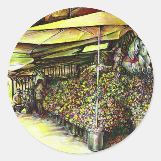 Pegatina Redonda Tomada de la posesión de los poderes (Anverso)