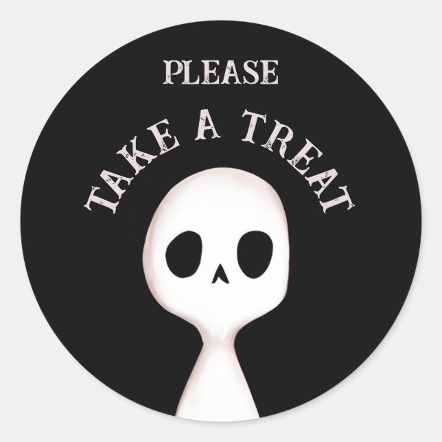 Pegatina Redonda Tomar un tratamiento (Anverso)