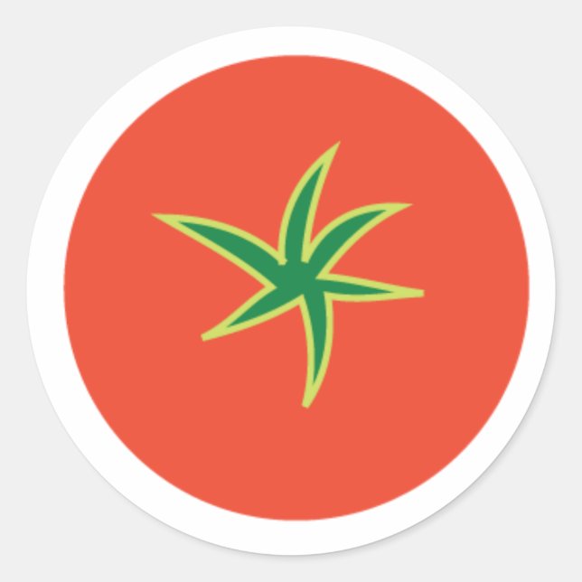 Pegatina Redonda Tomate (Anverso)