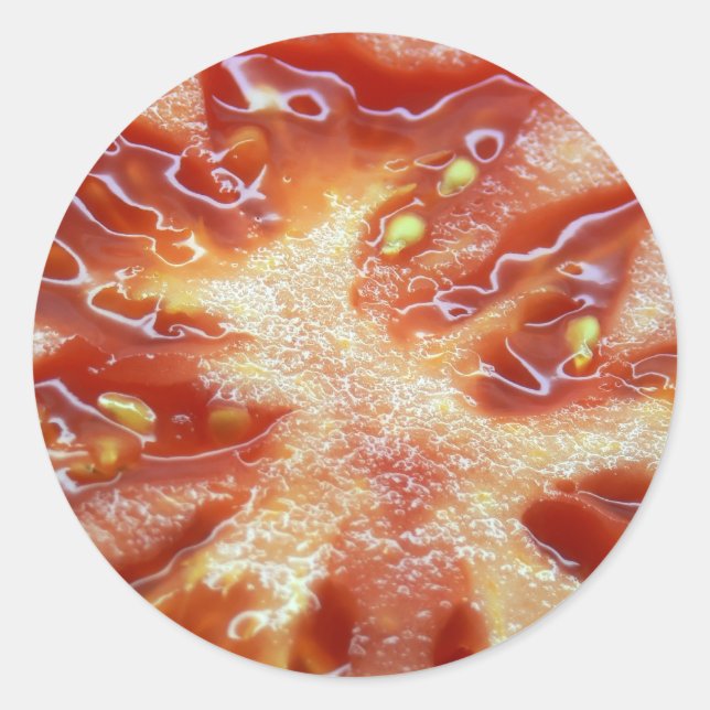 Pegatina Redonda Tomate (Anverso)