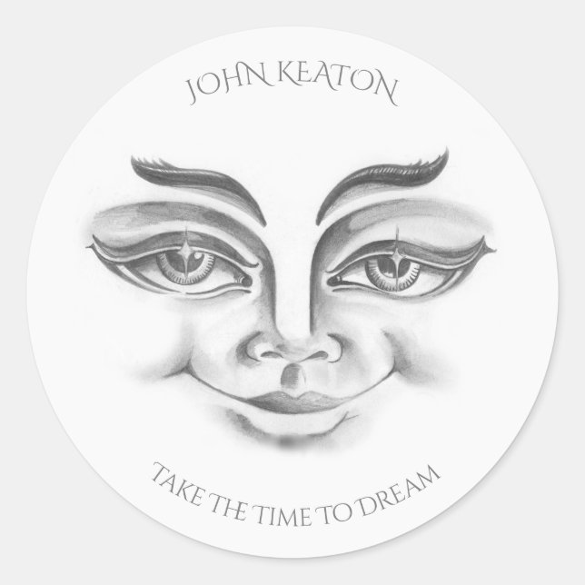 Pegatina Redonda Tómate El Tiempo Para Soñar Pegatinas (Anverso)