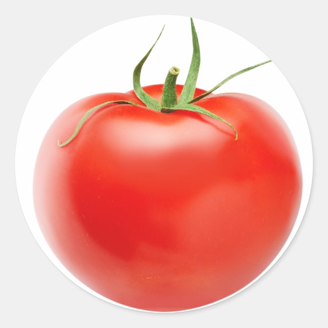 Pegatina Redonda Tomate fresco (Anverso)