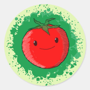 Pegatina Redonda Tomate Personalizado lindo