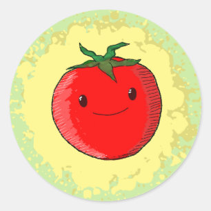 Pegatina Redonda Tomate Personalizado lindo
