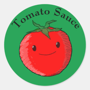 Pegatina Redonda Tomate Personalizado lindo