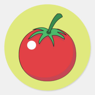 Pegatina Redonda Tomate Rojo