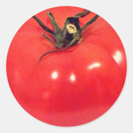 Pegatina Redonda Tomate Rojo Colorido 4Joe