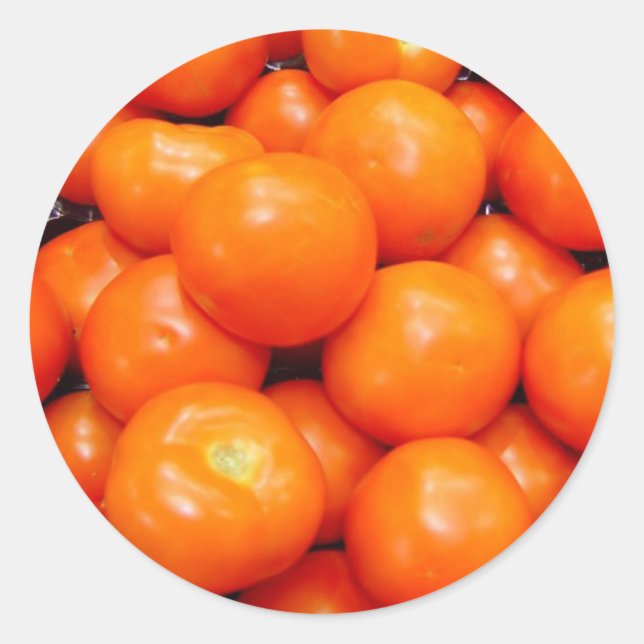 Pegatina Redonda Tomates rojos (Anverso)