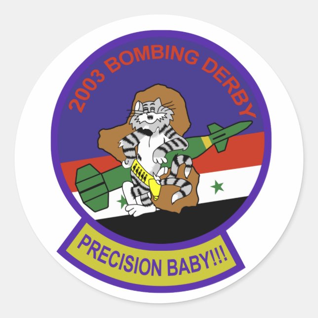 Pegatina Redonda Tomcat Patch (Anverso)
