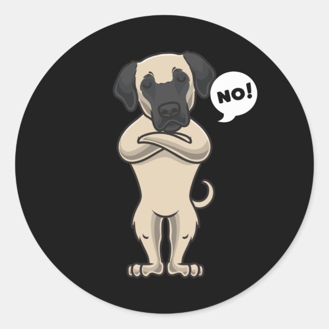 Pegatina Redonda Tonto Kangal Anatolian Pastor Perro divertido (Anverso)