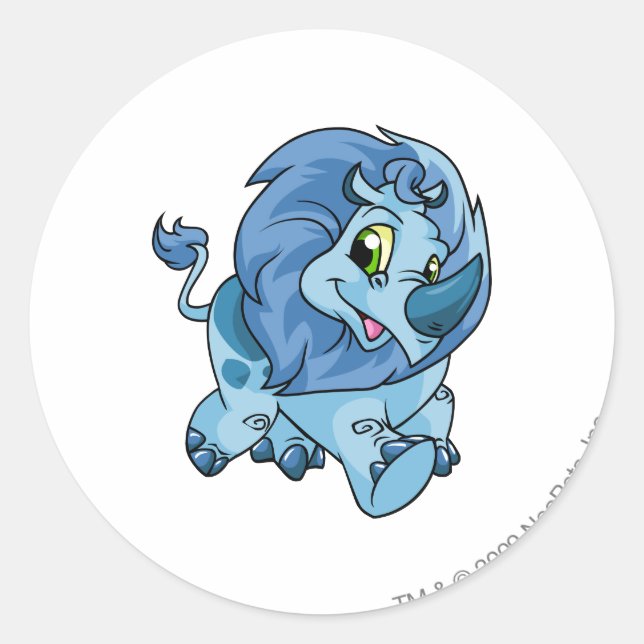 Pegatina Redonda Tonu Blue (Anverso)