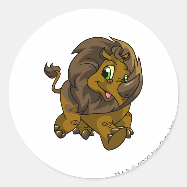 Pegatina Redonda Tonu Brown (Anverso)