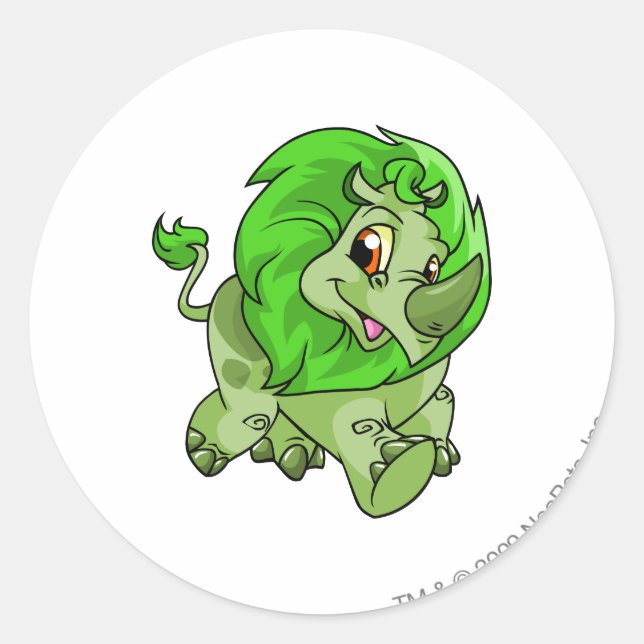 Pegatina Redonda Tonu Green (Anverso)