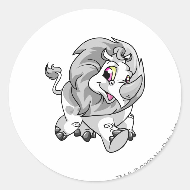 Pegatina Redonda Tonu White (Anverso)