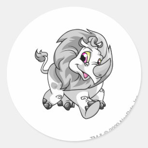 Pegatina Redonda Tonu White