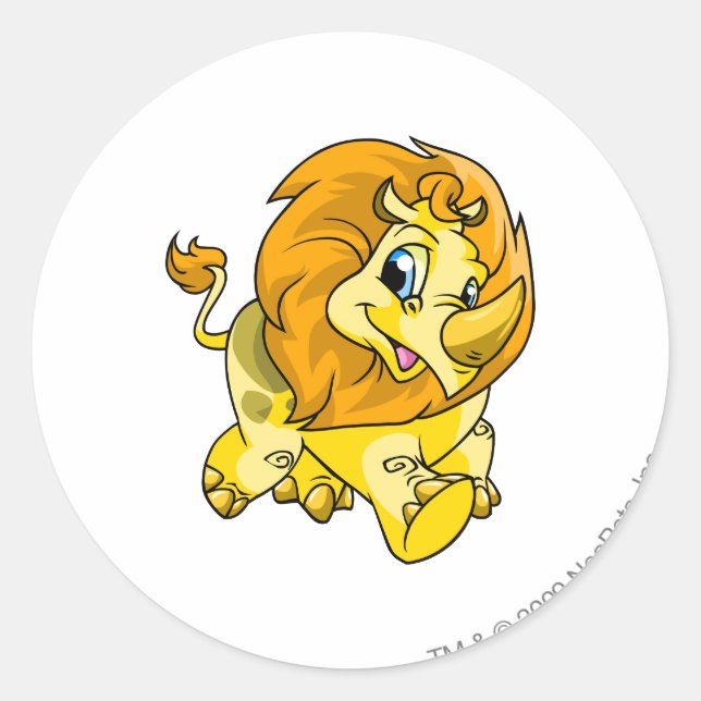 Pegatina Redonda Tonu Yellow (Anverso)