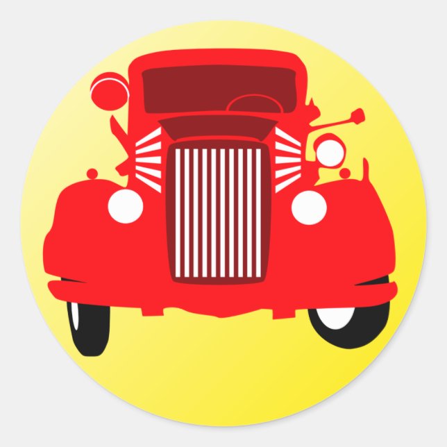 Pegatina Redonda ¡Toot! ¡Toot! (Anverso)