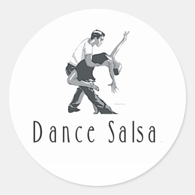 Pegatina Redonda TOP Dance Salsa (Anverso)