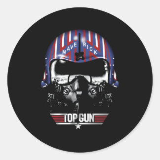 Pegatina Redonda Top Gun Maverick Helmet