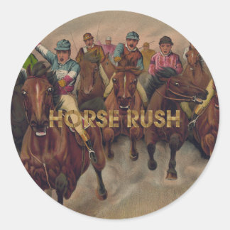 Pegatina Redonda TOP Horse Rush