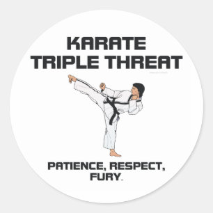 Pegatina Redonda TOP Karate Slogan