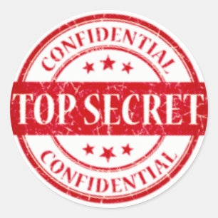 Pegatina Redonda Top Secredential Confidential Stars White Stars Re