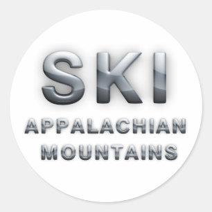 Pegatina Redonda TOP Ski Appalachian