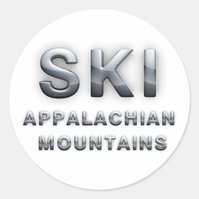 Pegatina Redonda TOP Ski Appalachian (Anverso)