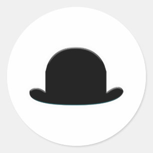 Pegatina Redonda Tophat